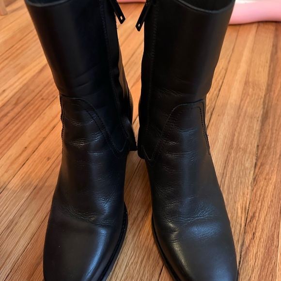 Black Leather Women's Boots - Picture 6 of 6